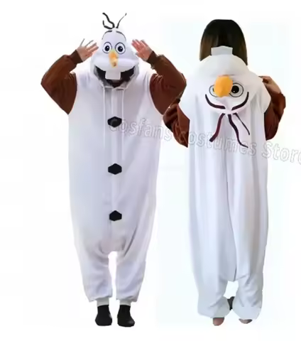 Role playing costumes frozen Olaf snowman pajamas adult jumpsuit party dress wool cartoon pajamas gi