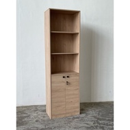 [Preorder] VHIVE Oxford Wide 80cm Bookcase with Lock (Oak/White Office Storage Cupboard Cabinet)