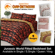 [Jurassic World Series] Ekohome Fitted Bedsheet Set (Single / Super Single / Queen / King)