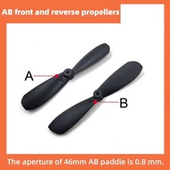 10Pcs 46Mm 4.6Cm 0.8Mm 1.0Mm Cw Ccw Ab Props Propellers Main Blades Fit 716 615 720 Coreless Motor