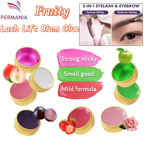 PERMANIA Lash Glue Balm Eyelash Lifting Adhesives for Brow Lamination Kit Lash Lift Balm Fruity Flav