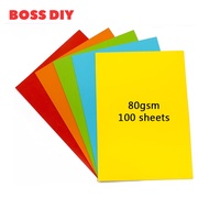 100pcs Premium A4 80gsm 5 MIX Colour Paper