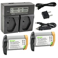 Kastar 2 Pack Fully Decode LP-E19 Battery 10.8V 3500mAh 37.8Wh and LCD Dual Fast Charger Replacement