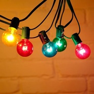25Ft G40 Globe Bulb String Lights with 25 Glass Vintage Bulb Outdoor Patio Garden Garland Decorative
