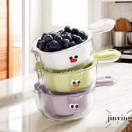 Double-Layer Fruit Drain Basket - Cute Dopamine Color for Kitchen