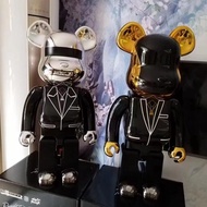 HY/🎁bearbrickViolent Bear1000%Suit Stupid Punk Band Electroplating Bearbrick Tide Play Living Room Floor Stand Decoratio