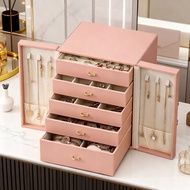High-End Jewelry Box Exquisite Earrings Necklace Ring Storage Box Gold Jewelry Storage Box