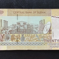 J - 45 Uang Lama Sudan 20 Sudanese Pounds tahun 2011