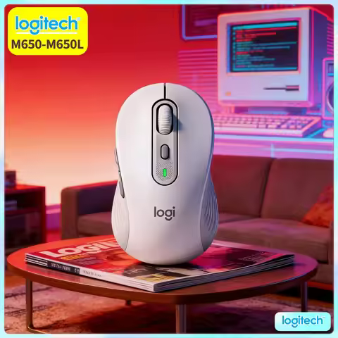 Logitech M650/M650L Wireless Ergonomic Mouse - Dual Connectivity, 90% Reduced Noise, Soft Thumb Rest