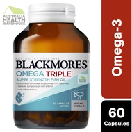 [Expiry: 05/2026] Blackmores Omega Triple Concentration Fish Oil 60 Capsules