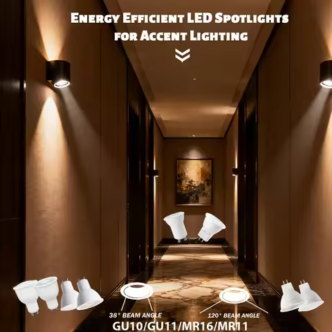 12Pack 38° LED GU11 MR11 Cup Lamp AC 220V GU4 GU5.3 GU10 Base Mini Reflector Spot Bulb 3W-12W 120deg