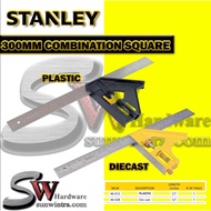 Stanley 46-028 / 46-012 12" STANLEY COMBINATION SQUARE RULER MEASURE PEMBARIS PLASTIC / DIECAST COMB
