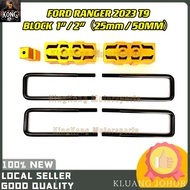 FORD RANGER 2023 T9 ALUMINIUM SOLID LIFT UP BLOCK 1" 2" 25MM 50MM WITH SENSOR BRACKET XL XLT WILDTRA