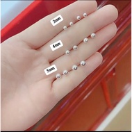 Smooth silver ball bud earrings HHJ