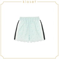 KLOSET Ribbon Shorts (VC22 - P001 ) กางเกงสั้นผ้าลูกไม้ เอวยางยืด