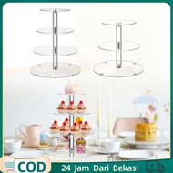 3/4 Tier Acrylic Macaron Display Cake Stand Cupcake Rack Tower Holder Cake Tier