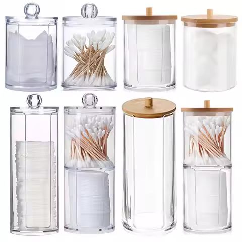 Makeup Cotton Pad Organizer Bathroom Storage Box For Cotton Swabs Cosmetics Jewelry Makeup Remover P
