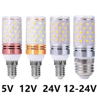 [DC Low Voltage 5V] Bulb Three-Color Dimming Bulb led Bald Strong 12V 24V12w Corn Bulb Candle Bulb