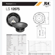 speaker JIC 12 inch LS12075