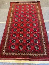 Handmade Afghan Tribal Wool Carpet 216×122 cm | Hand-Knotted Vintage Red Area Rug