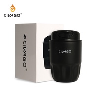CIVAGO(10oz)กาแฟสแตนเลสด้านในเป็นเซรามิกถ้วยมีฝาปิดกระติกน้ำสุญญากาศแก้วสำหรับเดินทางที่สะดวก