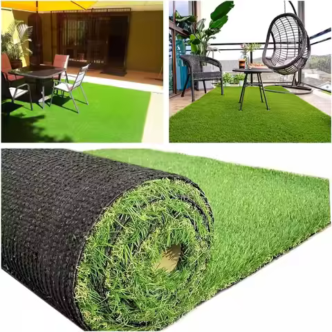 Artificial Turf Synthetic Grass 6 X 10 Feet,Fake Faux Grass Rug 0.8' Pile Height Fake Lawn Indoor