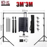 3x3M/300cm x 300cm* 4 clips /10ft x 10ft Heavy Duty Background Stand Backdrop Support System Kit Wit