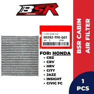 BSR Carbon Cabin Air Filter For Honda City/ Crv/ Hrv/ Crz/ Jazz/ Insight/ Civic Fc (80292-TF0-G01)