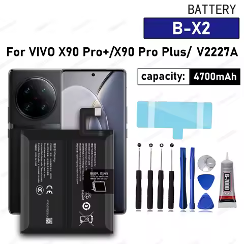 100% New High Quanlity B-X2 Replacement Battery For VIVO X90 Pro plus/x90 pro + Batteries+Free Tools