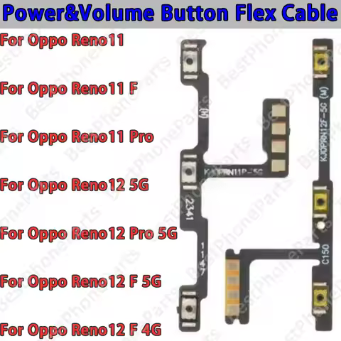 For Oppo Reno11 Reno11F Reno11Pro Reno12 Reno12Pro Reno12F Side Button Switch Volume Key Off Flex Ca