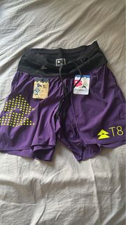 全新T8 男裝XS 紫色 T8 Sherpa Men's Running Shorts Purple XS