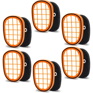 6 Filters For SpeedPro Max Aqua Battery Vacuum Cleaner, FC5005/01 Replacement Filter + Cleaning Brus
