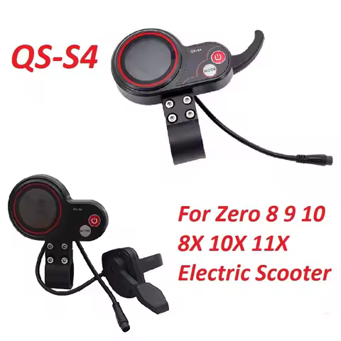 Thumb Throttle LCD Display Meter for Electric Scooter, 6 Pin Accelerator, QS-S4, 36V-72V, Zero 8, 9,