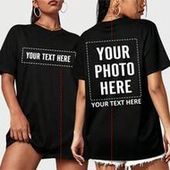 Y2K 90s Vintage Custom Photo T-Shirt Plus Size Loose Fit, Custom Birthday Gift Shirt Upload Your Fav
