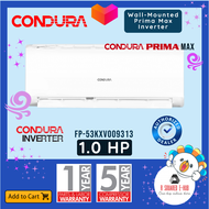 Condura Wall Mounted Prima Max Inverter Aircon 1.0 HP (FP-53KXV009313)