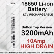 Real Capacity 3000mAh 3200mAh Button top 18650 3.7v Rechargeable Lithium Li-Ion High drain Battery 1