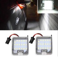 台灣現貨2 件裝汽車 LED 後視鏡禮貌燈外部落地燈適用於福特/福克斯 2013-19 C- Kuga Escape