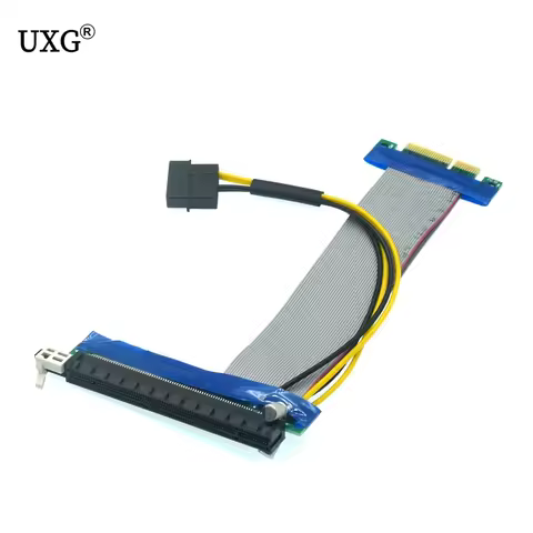 PCI-E 4X to 16X extension soft cable 4X PCI-E to 16X graphics Riser Card adapter cable 4X to 16X cab