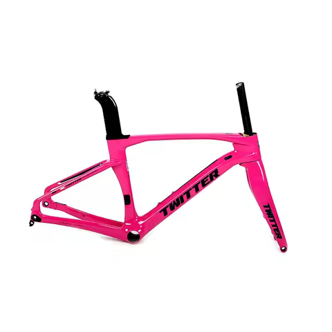 STLF Twitter Kids Bike Carbon Road Bike Frame Cycle for Kids All Cables Inner Routing Carbon Road Bi