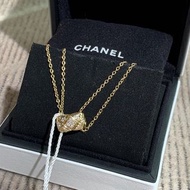 Chanel 金色鑽石項鍊 Chanel香奈兒Coco crush帶鑽項鍊米金