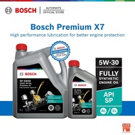 Bosch Premium X7 5W30 API SP Fully Synthetic Engine Oil Minyak Hitam Enjin Kereta (4L/1L)