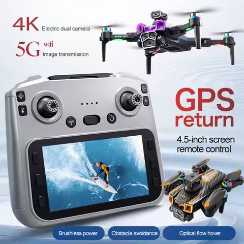 New A19 PRO GPS Drone 4K Professional Camera Aerial FPV Brush Avoiding Obstacle Large Screen Control