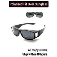 Polarized UV Protection Fit Over Sunglasses wear over Glasses for Men Women Driving Fishing Fitover 