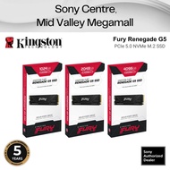 Kingston FURY Renegade G5 PCIe 5.0 NVMe M.2 SSD | gamers, enthusiasts and high-power users seeking e