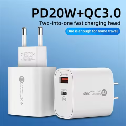 20W PD Fast Charging Charger Type‑C Quick Charge 3.0 Power Adapter USB‑C Fast Charging For iPhone Xi