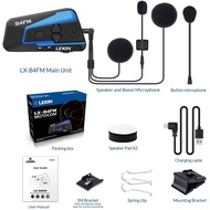 [Ready Stock] LEXIN LX-B4FM 4 Riders Motorcycle Intercom Universal Helmet Communication System Water