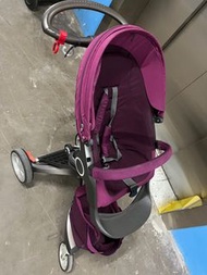 二手Stokke xplory V3 嬰兒手推車 紫色連原廠前置購物袋，後BB滑板 七八成新，實淨安全好推 葵涌睇車交收