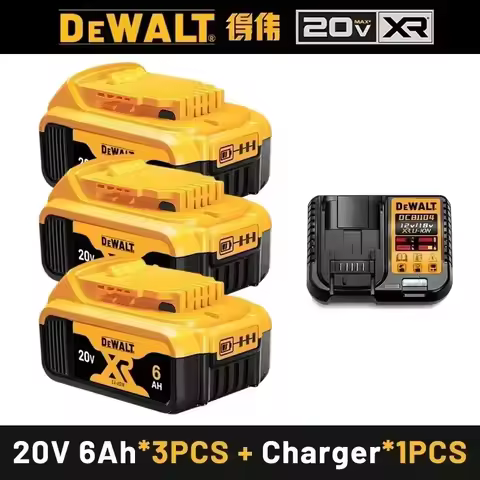 100% original DEWALT battery 20V 6AH rechargeable lithium-ion battery DCB115DCB118 20V DCB1104 charg