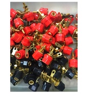 4 short speaker jacks 2 red + 2 black