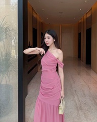 Evelyn dress เดรสออกงาน ผ้าชีฟอง